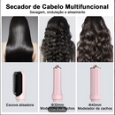 GOKOCO Secador de Cabelo 5 em 1 Conjunto, Escova Secadora 1400W Alta Velocidade 110000 Rpm, Kit Modelador Liso e Cacheado com Bocal Magnético Compatível com 110v e 127v