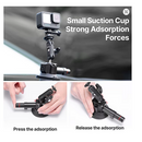 Ulanzi 3 polegadas/4.5 polegadas câmera de ação bomba manual ventosa a vácuo 1/4 "3/8" suporte estabilizador de câmera para telefone gopro insta360