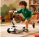 Patinete Criança Dobrável Musical com Luzes Rodas que Brilham Altura Regulável Suporta até 50kg - Premium