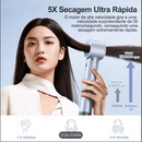 GOKOCO Secador de Cabelo 5 em 1 Conjunto, Escova Secadora 1400W Alta Velocidade 110000 Rpm, Kit Modelador Liso e Cacheado com Bocal Magnético Compatível com 110v e 127v