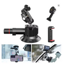 Ulanzi 3 polegadas/4.5 polegadas câmera de ação bomba manual ventosa a vácuo 1/4 "3/8" suporte estabilizador de câmera para telefone gopro insta360