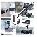 Ulanzi 3 polegadas/4.5 polegadas câmera de ação bomba manual ventosa a vácuo 1/4 "3/8" suporte estabilizador de câmera para telefone gopro insta360