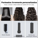 GOKOCO Secador de Cabelo 5 em 1 Conjunto, Escova Secadora 1400W Alta Velocidade 110000 Rpm, Kit Modelador Liso e Cacheado com Bocal Magnético Compatível com 110v e 127v