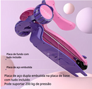 Patinete Criança Dobrável Musical com Luzes Rodas que Brilham Altura Regulável Suporta até 50kg - Premium